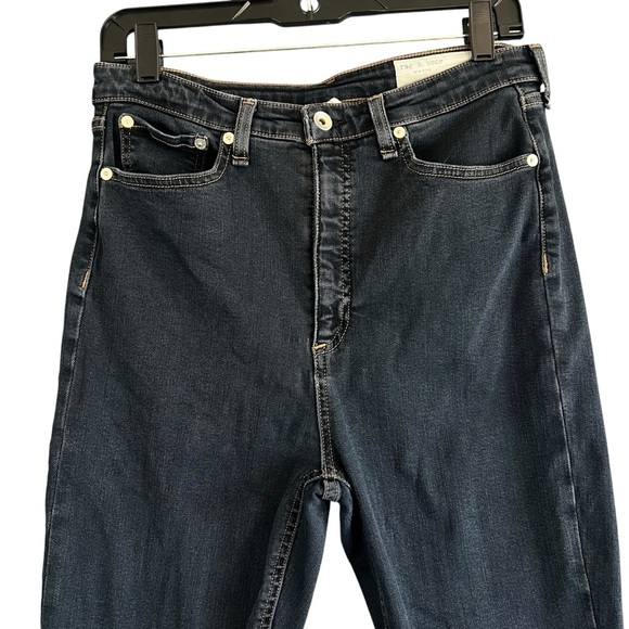 RAG & BONE Jane Super High Rise Skinny Denim Dark Blue Jeans Size 28 - Picture 3 of 11